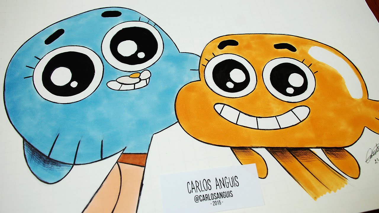 Dibujos de gumball y darwin