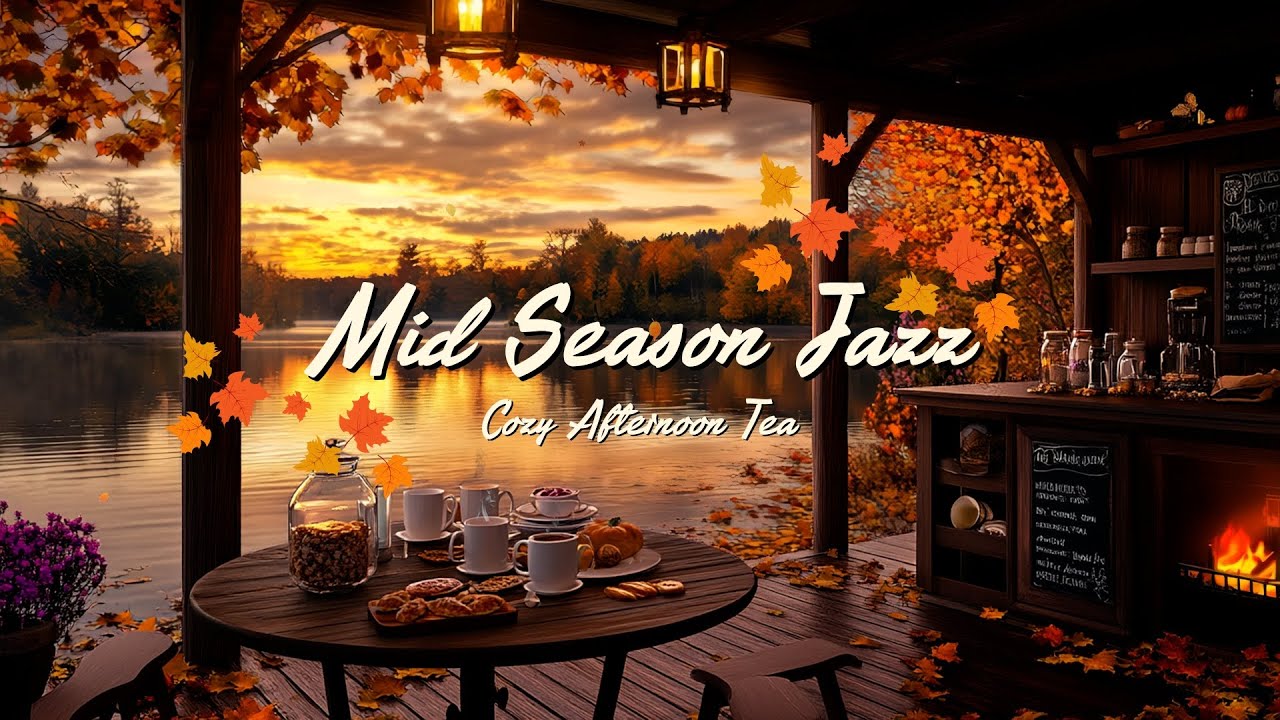Chill Autumn Day & Warm Piano Jazz Music 🍂 Cozy Coffee Shop Ambience ...