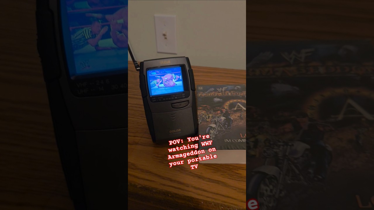 WWF Armageddon 2000 on a Portable TV