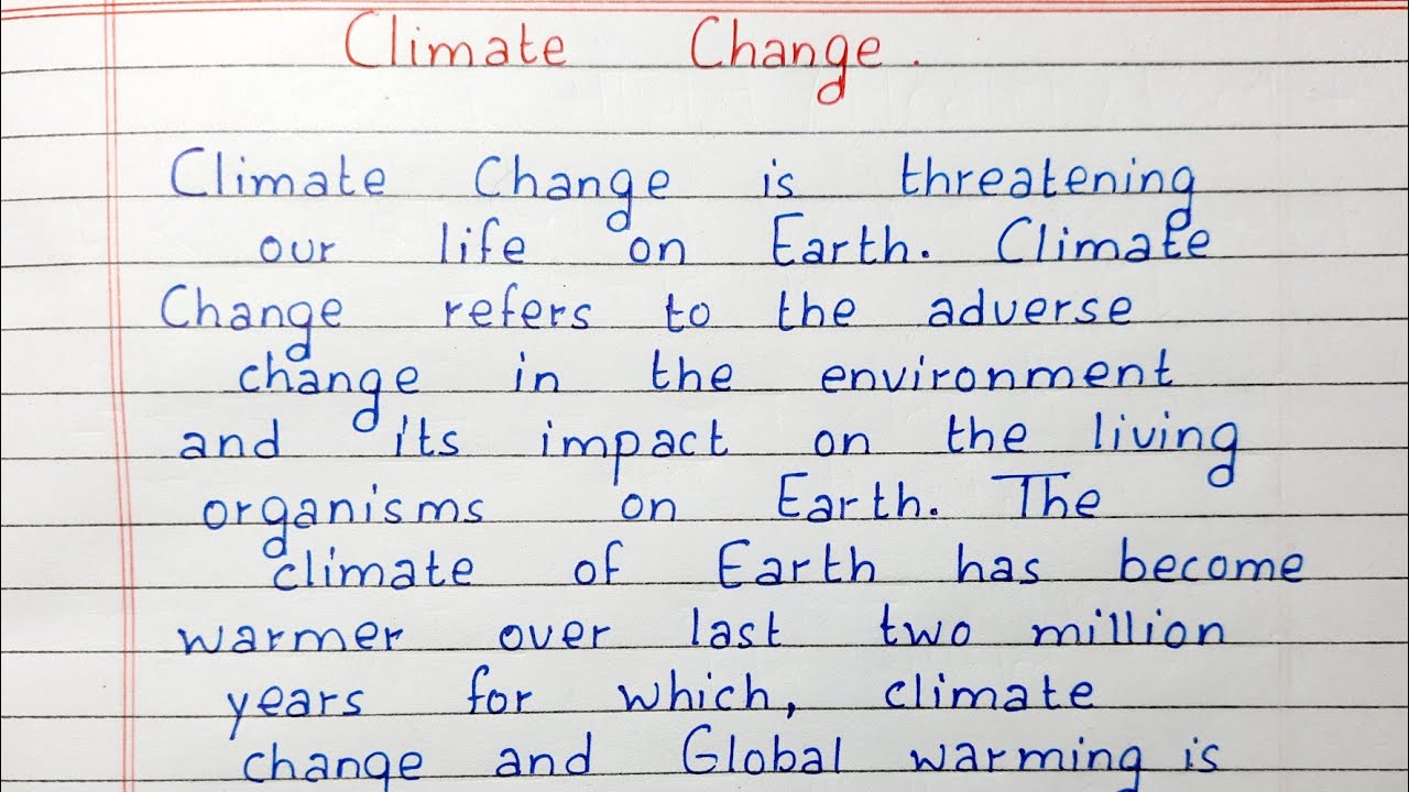 essay on climate change 250 words