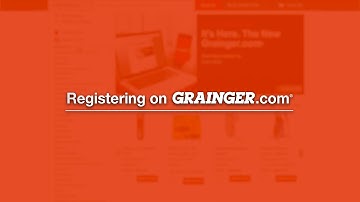 Registering on Grainger.com