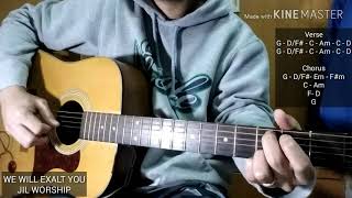 Video thumbnail of "We will Exalt You | JIL Greenhills | Guitar Cover with Chords"