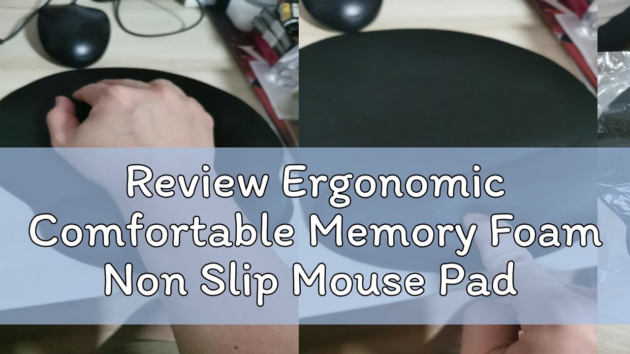 Review Ergonomic Comfortable Memory Foam Non Slip Mouse Pad Mat / With Gel Wrist Rest Mouse Pad / S