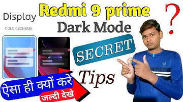 How to enable dark mode on redmi 9 prime / Redmi 9 prime dark mode setting in hindi / dark mode app