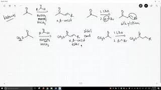 reactions of enolates of acid derivatives