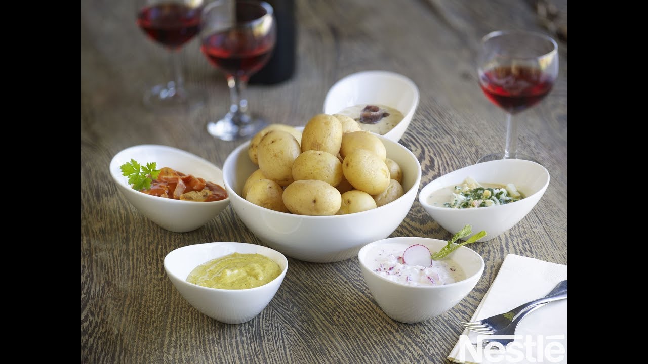 Patatas con 5 salsas - Recetas de Cocina Nestlé salsa de tomate goya
