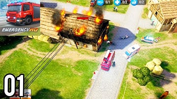EMERGENCY HQ - firefighter rescue strategy game Mobile Gameplay Walkthrough Part 01 (android, ios)