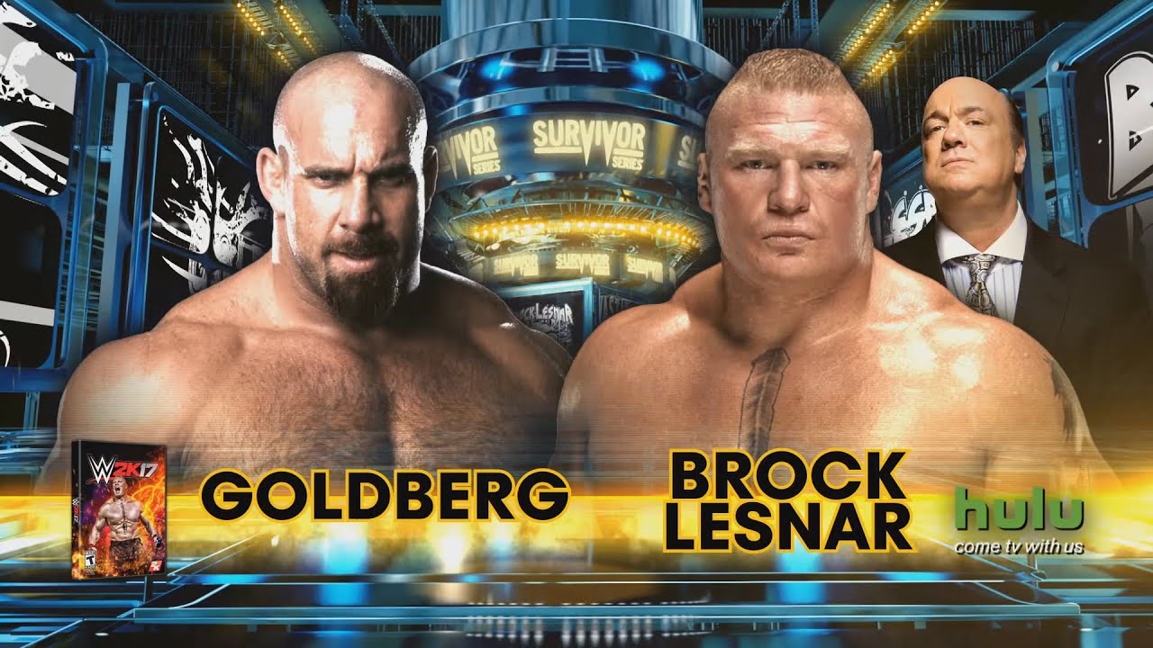Goldberg Vs Brock Lesnar Survivor Series 2016 WWE Survivor Series 2016: Goldberg vs Brock Lesnar (ft. Paul Heyman