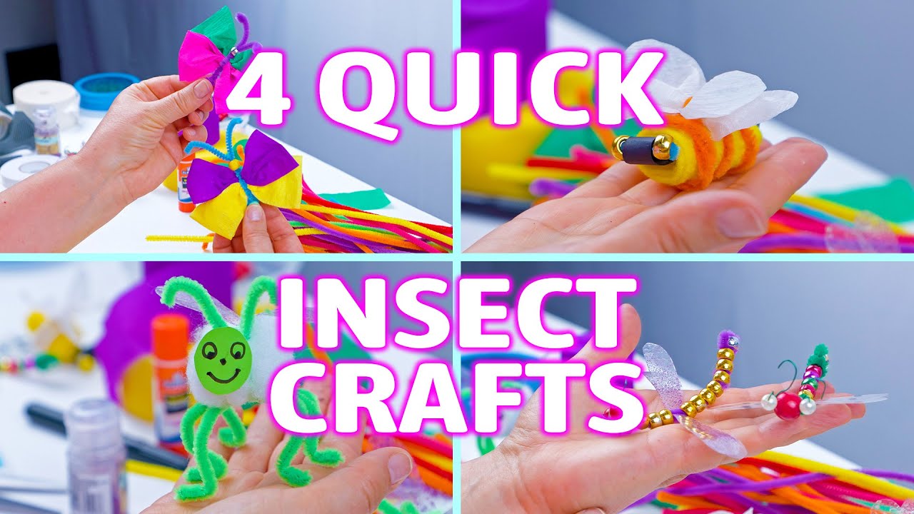 4 Easy Insect Craft Ideas | FUN DIY KIDS CRAFTS COMPILATION - YouTube