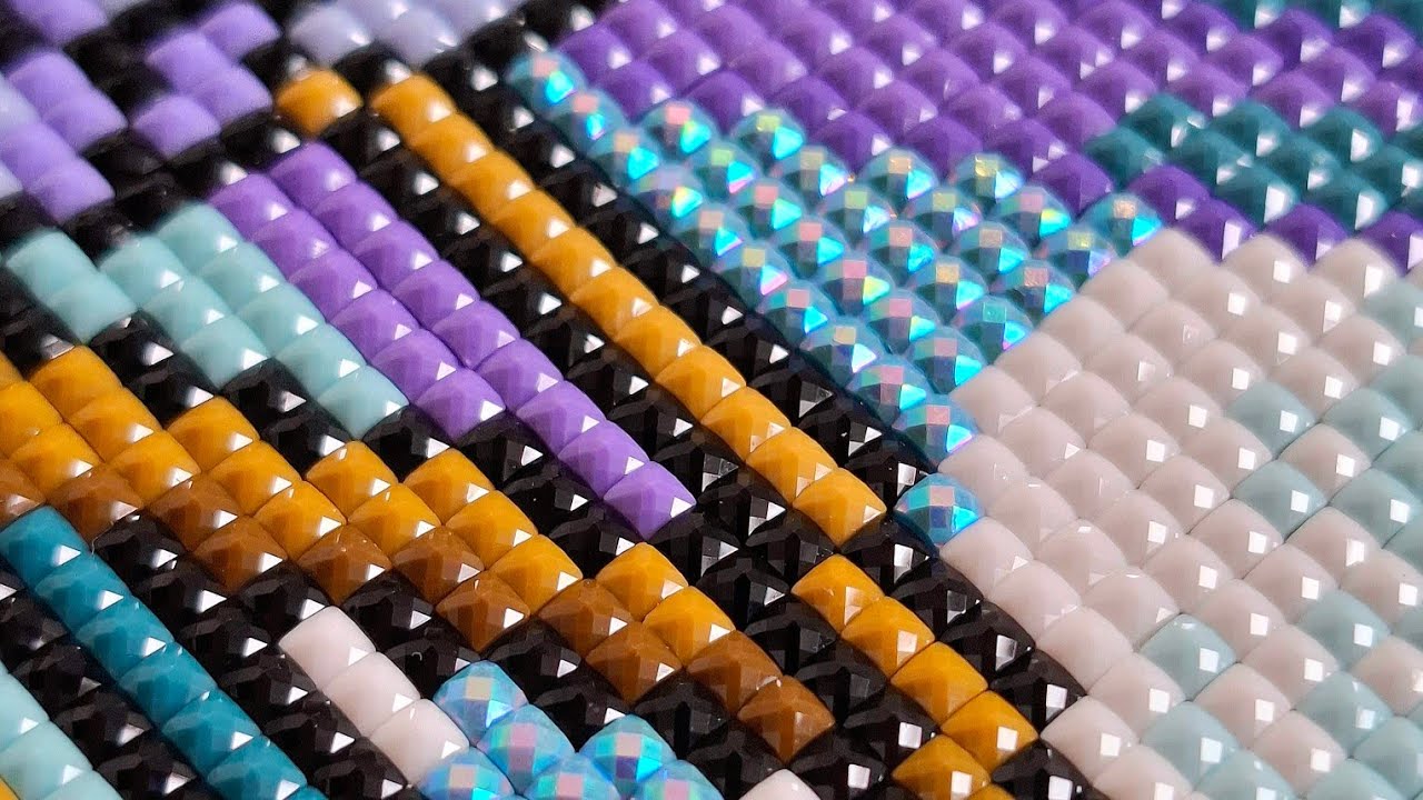 ASMR Diamond Painting Art - Relaxing & Satisfying - No Talking - Real Time - Diamond Art Club 