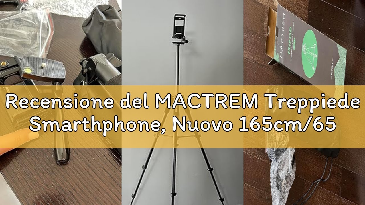 Recensione del MACTREM Treppiede Smarthphone, Nuovo 165cm/65in Treppiedi Fotocamera Cavalletto Smart