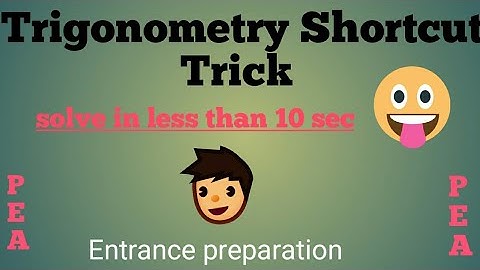 Trigonometry shortcut method for IOE student