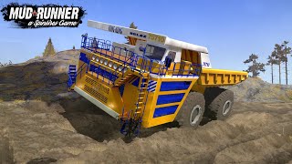 Spintires MudRunner Belaz 75710 The Biggest Truck In The World Deep Hole Driving