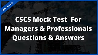 CSCS Mock Test For Managers & Professionals 2023  50 Full Questions and Answers