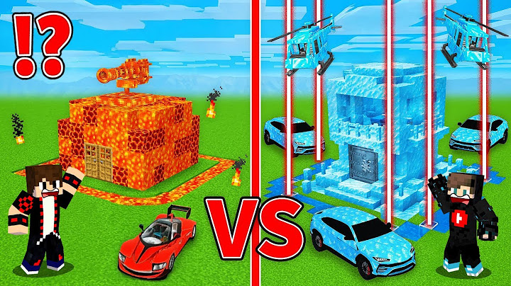 ماين كرافت : الحماية ضد الهجوم ولكن البيت الناري ضد البيت المائي !!؟ 🔥😱