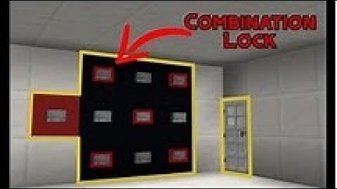 9-button code lock piston door Minecraft (Hard)