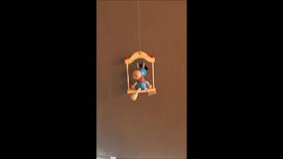 INGODI handmade cute donkey hanging wooden toy home and kid's room decoration