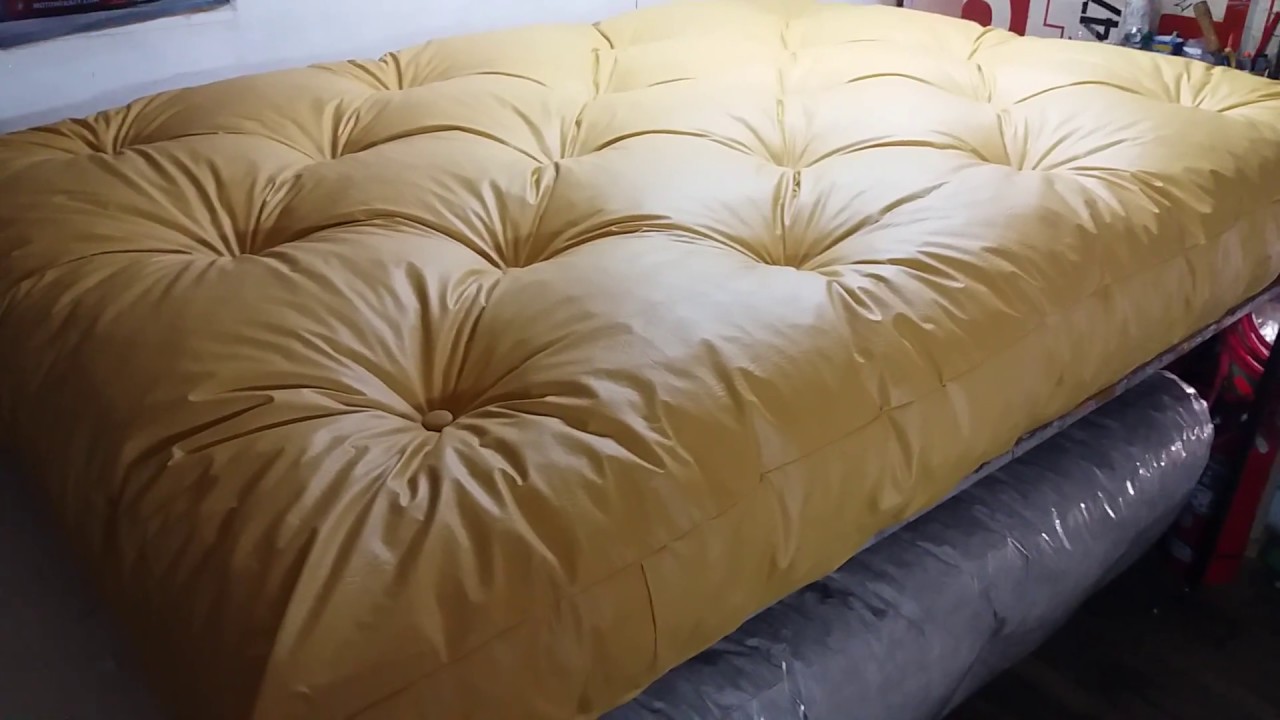 Colchon para futon relleno copos - YouTube