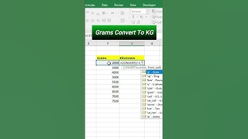 How to convert grams into Kilogram in excel #shorts #excel #exceltips