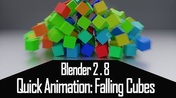 Falling cubes animation for Beginners - Blender 2.8