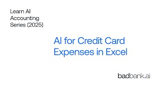 Learn AI Accounting Series (2025) | AI for Credit Card Expenses in Excel
