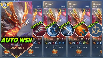 UPDATE!🔥NEW META MOSKOV BUILD & EMBLEM FULL CRITICAL (must try) | BUILD TOP 1 GLOBAL MOSKOV - MLBB