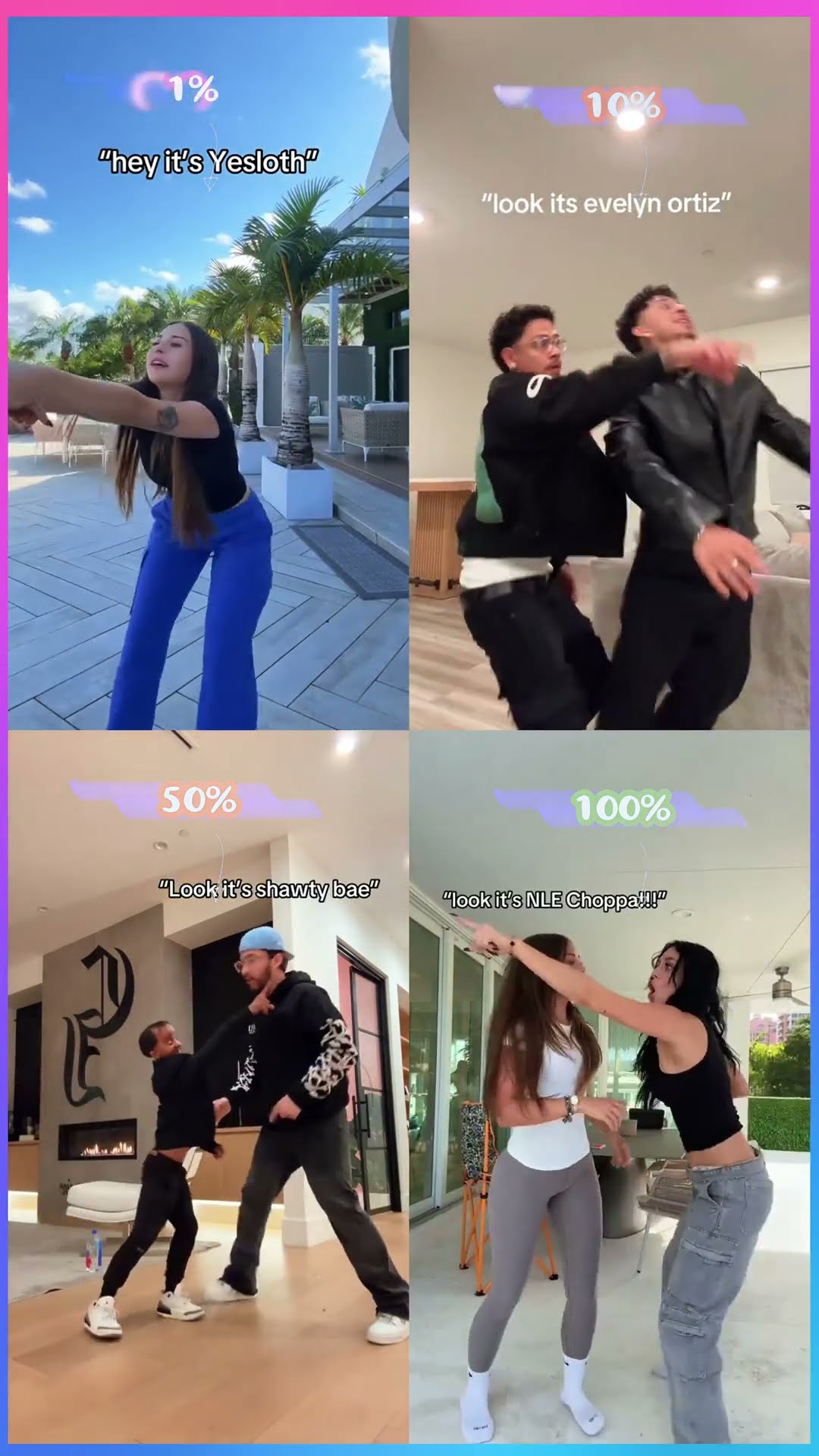 Who did the Best Dance ?? 1, 10, 50 or 100 #shorts #tiktok #viral #dance #cute #funny #trend