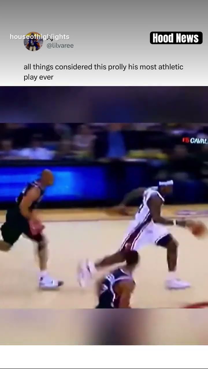 His most athletic play ever #hoodnews #lebronjames #cavs #NBA #basketball #shortvideo #omg #how #wow