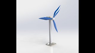 Aerogenerador, turbina eólica en SolidWorks (Parte 1/2)