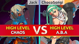 GGST ▰ Jack (Happy Chaos) vs ChocoSongi (A.B.A). High Level Gameplay