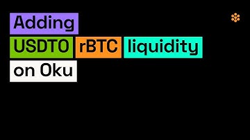 Adding USDT0 rBTC liquidity on Oku