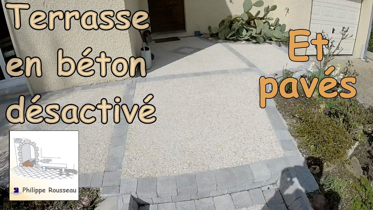 Faire Du Beton Desactive Et Pose De Paves Partie 1 Youtube