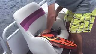 Pro-boat Stealthwake in rough water. Brushless up grade