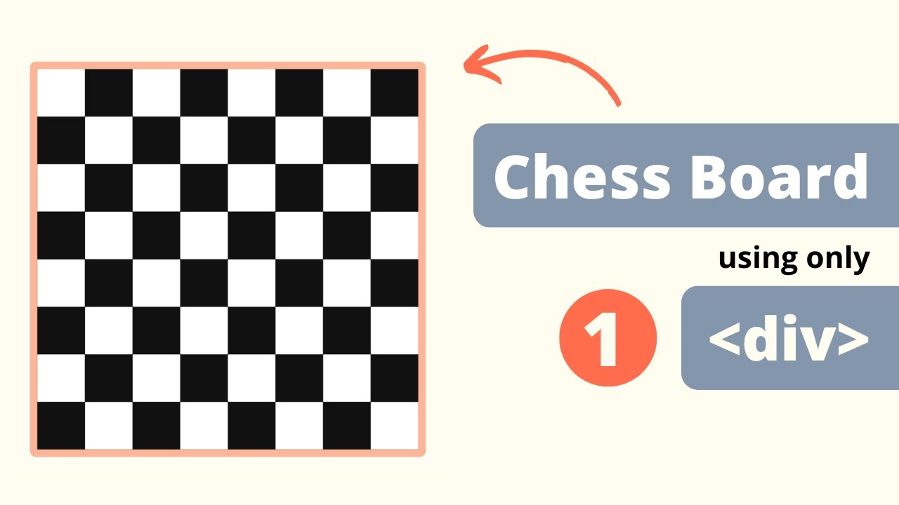 Design Chess Board using only 1 DIV in HTML & CSS - YouTube