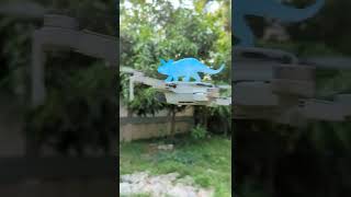 satisfying Soft toy dinosaur 🦖🦕 vs flying drone 💥💭 #shorts screenshot 4