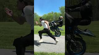 Man Vs Motorcycle