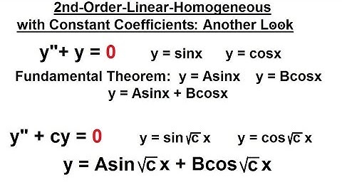 Differential Equation - 2nd Order Linear (8 of 17) Homogeneous with Constant Coeff: Another Look