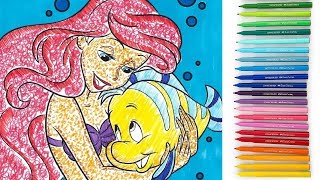 Disney Princess Coloring Book The Little Mermaid Ariel Colouring Pages screenshot 2