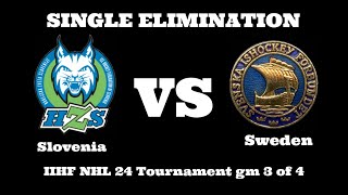 Slovenia vs Sweden IIHF NHL24 Tournament Quarter Final