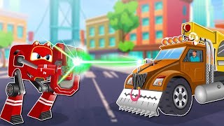 SuperCar Rikki Stops the Giant Monster Machine from Destroying The City!