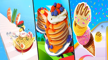 Noodle Run / Pancake Run / Ice Cream Runner - Gameplay All Levels NEW UPDATE - BEST android GAMES