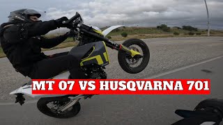 YAMAHA MT 07 (35 kw) vs HUSQVARNA 701 (35 kw) + PRIME SFRIZIONATE