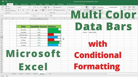 Multi Colors Data Bar with Conditional Formatting in MS Excel must use