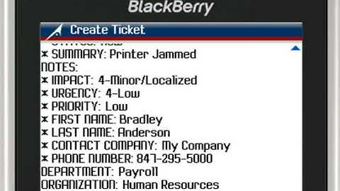 Demo: Mobile BMC Service Desk
