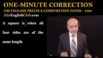 A sqquare is when all four sides are | CSS Precis and Composition Paper 1998