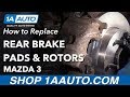 How to Replace Rear Brakes 2006-13 Mazda 3