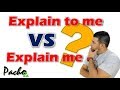 Explain me vs explain to me  aprende a usar correctamente el verbo explain  clases ingls