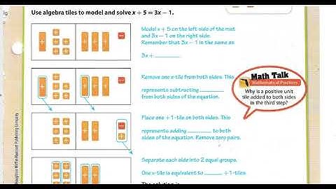7.1 Equations with Variables on Both Sides of the Equation.