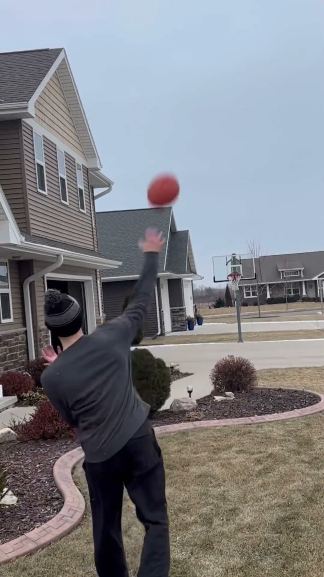 Crazy football trick shot in the cold?‼️ #sports #football #nfl #shorts #fyp #viral