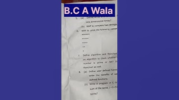 Object oriented programming using c++ " BCA 3rd sam " exam paper
